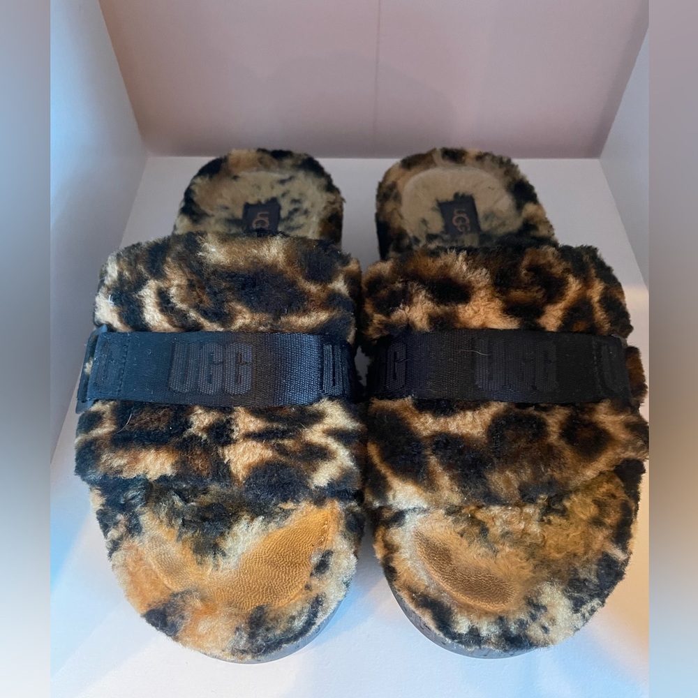 Gug Ugg Platform Slipper/ Slides In Cheetah Print - image 3